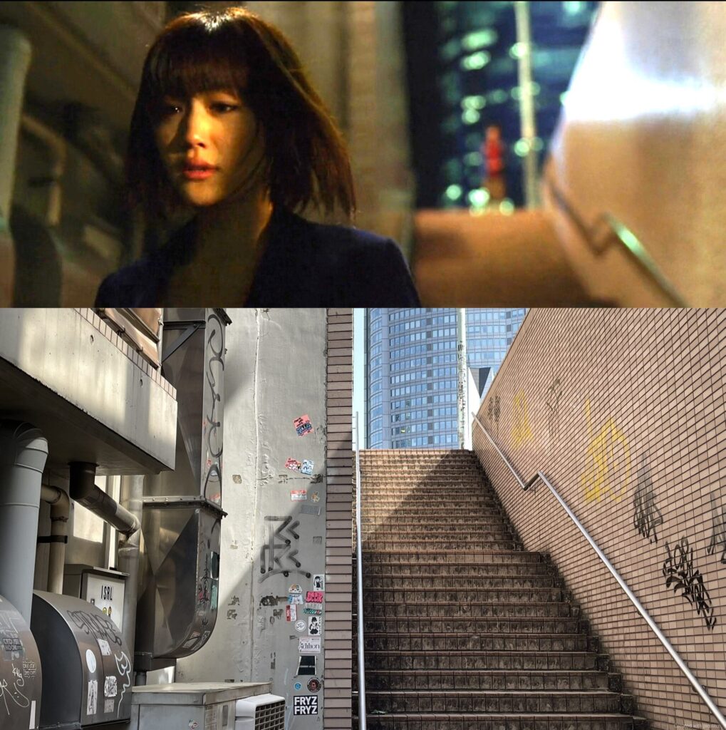 Side-by-side of The Girl running away